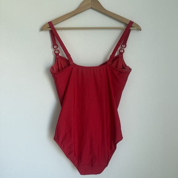 PRIMA DONNA Sherry One Piece Swimsuit True Red Ruching Slimming Resort Size 36E - Picture 6 of 13